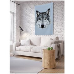 Панно (постер) с фотопринтом на стену "Волчий взгляд", 150x200 см Joy Arty