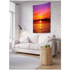 Панно (постер) с фотопринтом на стену "Солнце прощается", 150x200 см Joy Arty