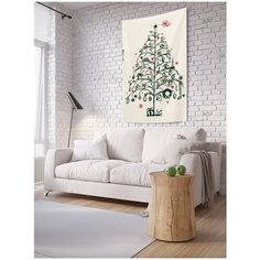 Панно (постер) с фотопринтом на стену "Елка с подарками", 150x200 см Joy Arty