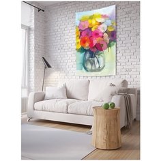 Панно (постер) с фотопринтом на стену "Ваза цветов", 150x200 см Joy Arty