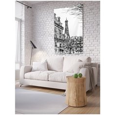 Панно (постер) с фотопринтом на стену "Французское утро", 100x150 см Joy Arty