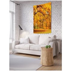 Панно (постер) с фотопринтом на стену "Желтеющий лес", 100x150 см Joy Arty