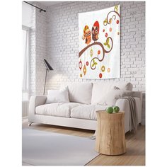 Панно (постер) с фотопринтом на стену "Совы удивились", 150x200 см Joy Arty
