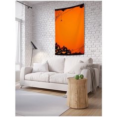Панно (постер) с фотопринтом на стену "Паутина и тыквы", 150x200 см Joy Arty