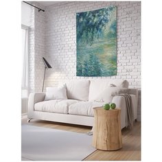 Панно (постер) с фотопринтом на стену "Дождливая река", 150x200 см Joy Arty