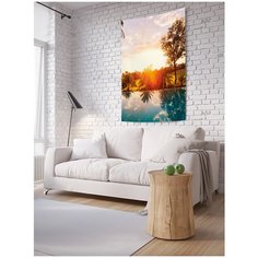 Панно (постер) с фотопринтом на стену "Утро в тропиках", 100x150 см Joy Arty