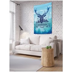 Панно (постер) с фотопринтом на стену "Эмблема оленя", 150x200 см Joy Arty
