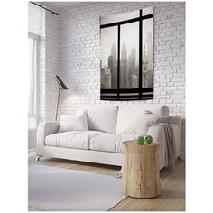 Панно (постер) с фотопринтом на стену "Город за окном", 100x150 см Joy Arty