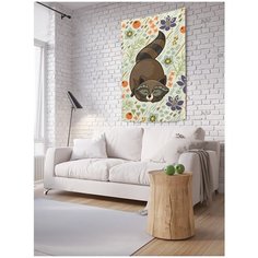 Панно (постер) с фотопринтом на стену "Милый енот", 150x200 см Joy Arty