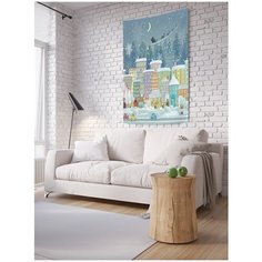Панно (постер) с фотопринтом на стену "Канун Нового Года", 100x150 см Joy Arty