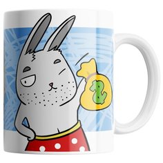 Кружка Студия Белка "Зайка - с морковкой в порядке" белая