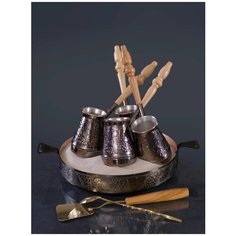 Станица, Турецкий набор "Виноград", Турка медная для кофе/ Турки