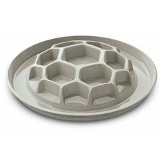 Миска Lilli Pet Art style II для медленного кормления, 32*32*6 см, мокко