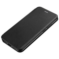 Глянцевый водоотталкивающий книжка флип подставка на силиконовой основе с отсеком для карт с магнитной крышкой для Samsung Galaxy A72 черный 100gadgets