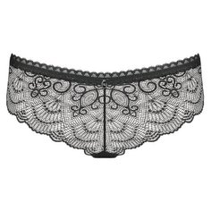 Obsessive Трусы Firella бразилиана низкой посадки кружевные, размер S-M, черный