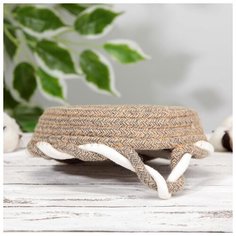 Корзина для хранения Доляна плетеная, "Визави", 21*19*5 см (5075261)