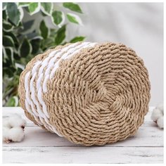 Корзина для хранения Доляна плетеная, "Элли", 17*17*14 см (5075263)