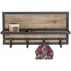 KARE Вешалка настенная Cottage, коллекция "Коттедж" 61*31*14, Сталь, Ель, Коричневый