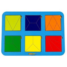 WoodlandToys Игры Никитина "Сложи квадрат", 6 квадратов, уровень 3, 064303