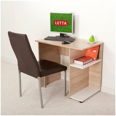 Стол письменный компьютерный рабочий Лайт Дуб сонома/Белый 820х720х500 Letta