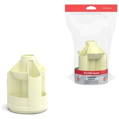 Подставка настольная пластиковая вращающаяся ErichKrause Mini Desk, Pastel, желтый