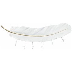 KARE Вешалка настенная Pen, коллекция "Перо" 23*78*4, Полирезин, Сталь, Белый