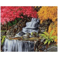 Кристальная мозаика (алмазная вышивка) "фрея" ALVA-06 "Горный водопад" 50 х 40 см