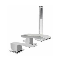 Смеситель на борт ванны встраиваемый TRES Slim-tres 20266101 сере6ристый