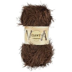 Пряжа Visantia "TRAFKA" 100% полиэстер №0093 коричневый - 5 мотков по 100 гр