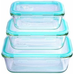 Набор контейнеров LORAINE 29696 стекло 3 штуки