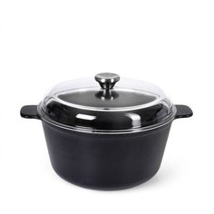 Кастрюля Fissman NOMADA 26x13см / 5л со стеклянной крышкой (чугун) (4006)