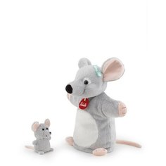 Мягкая игрушка на руку Мышка с мышонком, 24x26x12см Trudi