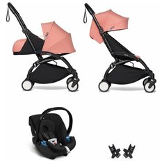 YOYO2 BABYZEN Коляска 3 в 1 с люлькой Newborn Pack, Ginger,Черная рама