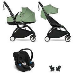 YOYO2 BABYZEN Коляска 3 в 1 с люлькой Bassinet, Peppermint,Черная рама