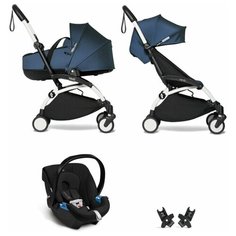 YOYO2 BABYZEN Коляска 3 в 1 с люлькой Bassinet, AirFrance,Белая рама