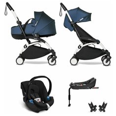 YOYO2 BABYZEN Коляска 4 в 1 с люлькой Bassinet, AirFrance,Белая рама