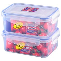 Набор 2 контейнеров прямоугольных 700 мл, высота - 7 см Xeonic