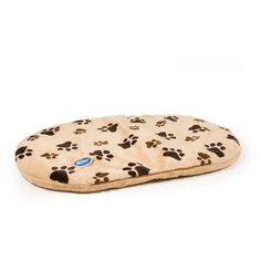 Лежак для животных DUVO+ овальный "Лапка", бежевый, 105х65х5см (Бельгия)