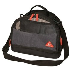 Сумка-переноска для животных DUVO+ до 4кг, "Promenade London preppy 3in1", черная, 35x21x27,5см (Бельгия)