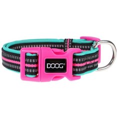 Ошейник для собак DOOG "NEON RIN TIN TIN", чёрно-розовый, M, 23-34см (Австралия)