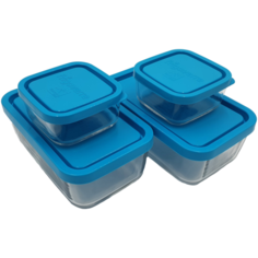 Набор стеклянных контейнеров 4 шт Frigoverre Bormioli Rocco (2000633028318)