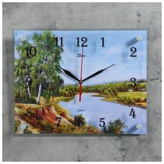 Часы настенные 21 век серия: Природа, "Река и природа", 30*40 см