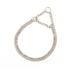 Ошейник для собак металлический, DUVO+ двойная цепь, хром, 55см (Бельгия)