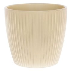 Кашпо Santino с дренажной системой полива Эви VipSet, 17.5 х 15.5 см крем