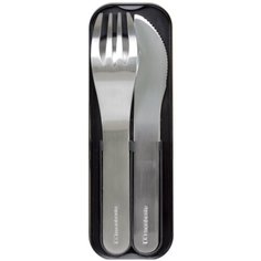 Monbento Набор стальных столовых приборов в футляре, 3 шт. black