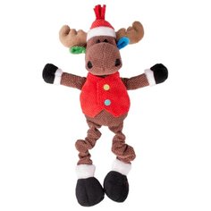 Игрушка для собак DUVO+ мягкая "Новогодний Олень длинноног", коричневый, 30х13х8см (Бельгия)
