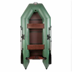 Моторная лодка YUKONA 280 TL со складным фанерным пайолом зеленая