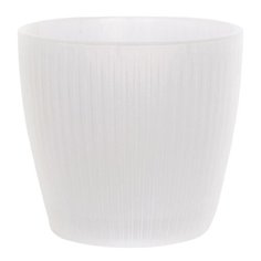 Кашпо Santino с дренажной системой полива Эви VipSet, 17.5 х 15.5 см прозрачный