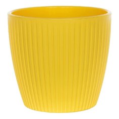 Кашпо Santino с дренажной системой полива Эви VipSet, 17.5 х 15.5 см желтый