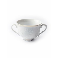 Чашка для бульона 330мл. Cmielow Рококо две золотые полосы